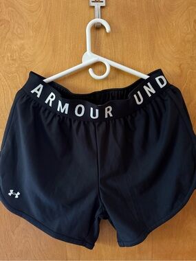 Under Armour Black Athletic Shorts with Branded Waistband